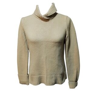 Lauren Ralph Lauren Merino Wool Angora  Cashmere Blend Tan Sweater Women's - M